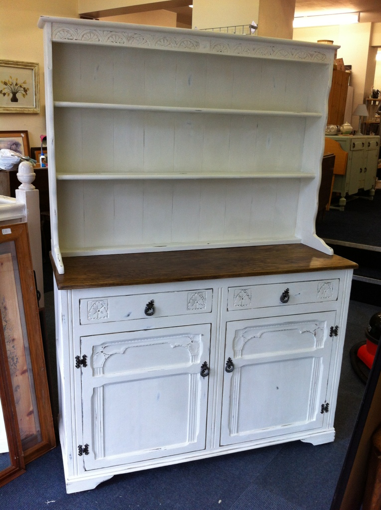 Welsh Dresser Painted In Annie Sloan Old White Distressed And